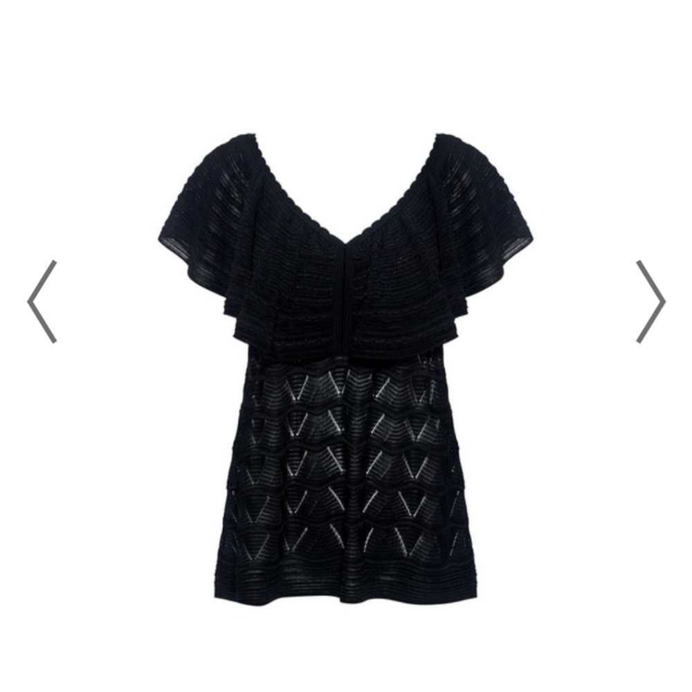 M Missoni knit ruffle top